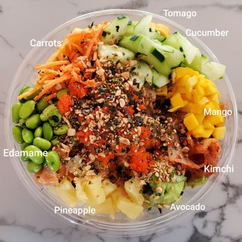 PokiRito - Salmon & Yellowtail Poke Bowl with rice & greens. - Seafood Near Me - San Luis Obispo, California PokiRito - Salmon & Yellowtail Poke Bowl with rice & greens. - Seafood Near Me - San Luis Obispo, California