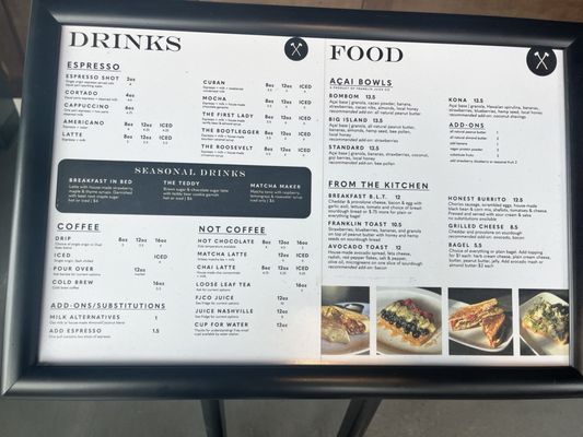 Menu photo 1 Honest Coffee Roasters - Lea Ave Nashville, TN