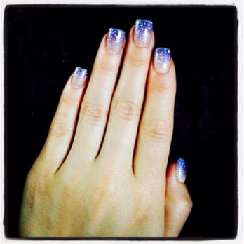 Shine Nail Lounge - Ombré fade with glitter acrylic by Emilie - Nail Salons Near Me - Capitola, California