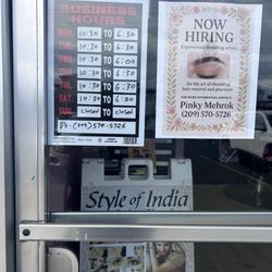 Style Of India Eyebrow Threading - Hours information