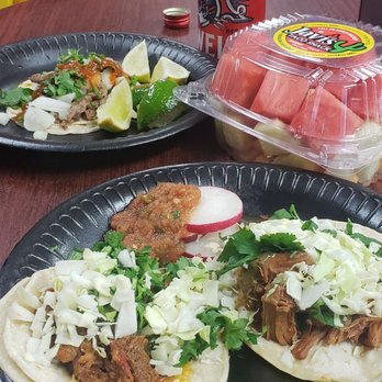 Javi's Taco Shack - Tacos with side of fruit :) and a beer.. - Mexican Near Me - Visalia, California Javi's Taco Shack - Tacos with side of fruit :) and a beer.. - Mexican Near Me - Visalia, California