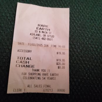 Rare Earth - The Receipt. - Jewelry Near Me - Ashland, Oregon