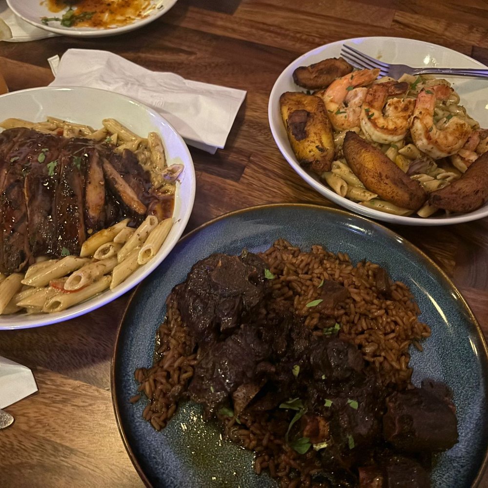 Bacchanal Junction - Chicken l rasta pasta, shrimp rasta pasta and oxtail and rice and peas - Bars Near Me - Bloomfield, New Jersey Bacchanal Junction - Chicken l rasta pasta, shrimp rasta pasta and oxtail and rice and peas - Bars Near Me - Bloomfield, New Jersey