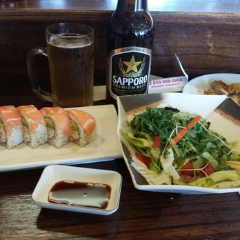 Oh! Sushi - Alaskan Roll, Seaweed salad, Walnut Shrimp & to tie it all together I got a Large Sapporo - Japanese Near Me - Oxnard, California Oh! Sushi - Alaskan Roll, Seaweed salad, Walnut Shrimp & to tie it all together I got a Large Sapporo - Japanese Near Me - Oxnard, California