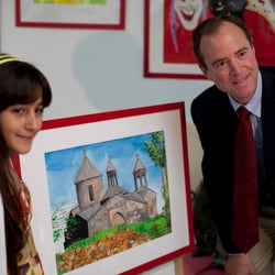 Xpress Art Center - Congressman Adam Schiff visiting the Xpress Art Center