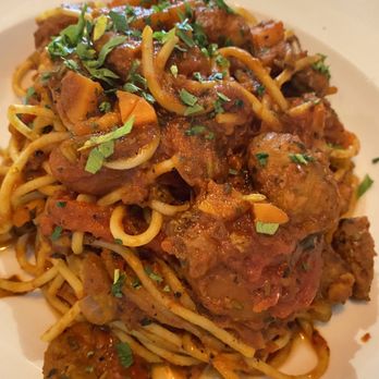PUBlic Legacy - Spaghetti Bolo $22.00 San Marzano tomato, garlic, fennel, spicy sausage. (VG) - Cocktail Bars Near Me - Orange, California PUBlic Legacy - Spaghetti Bolo $22.00 San Marzano tomato, garlic, fennel, spicy sausage. (VG) - Cocktail Bars Near Me - Orange, California