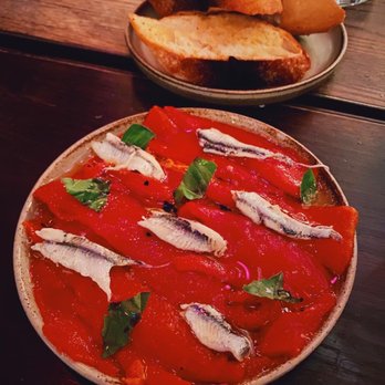 Accidental Bar - Roasted red peppers with anchovies - Bars Near Me - New York, New York