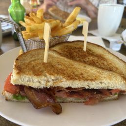 BLT with a basket of fries