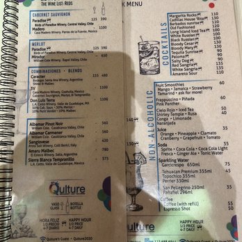 Qulture - Menu - Cocktail Bars Near Me - Puerto Vallarta, JAL
