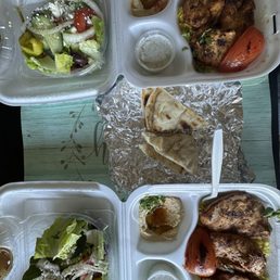 Shish Taouk Plate Feta Salad Hummus Shish Taouk Plate Feta Salad Hummus