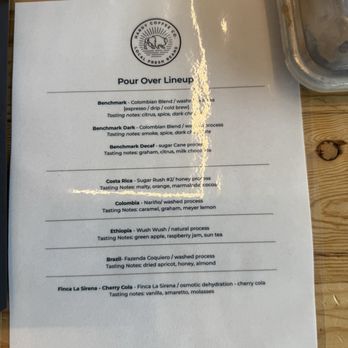 Hardy Coffee Co - Pour over lineup - Bakeries Near Me - Omaha, Nebraska