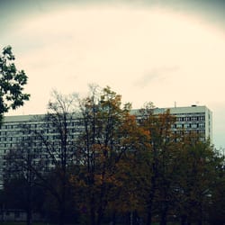 Szpital Specjalistyczny im. Ludwika Rydygiera - Zazwyczaj widuję go z takiej perspektywy. Brrrr, posępny widok!