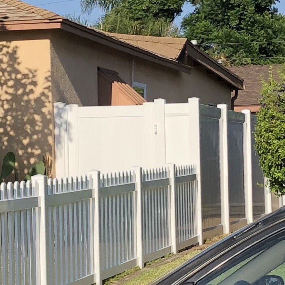 Privacy fence used to create a storage area. Privacy fence used to create a storage area.