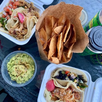 Tiki Taco - Build Your Own Taco Trio with their AMAZING Malukas Guacamole - the chips are perfectly fried and crispy!! - Tacos Near Me - Washington, DC, District of Columbia Tiki Taco - Build Your Own Taco Trio with their AMAZING Malukas Guacamole - the chips are perfectly fried and crispy!! - Tacos Near Me - Washington, DC, District of Columbia