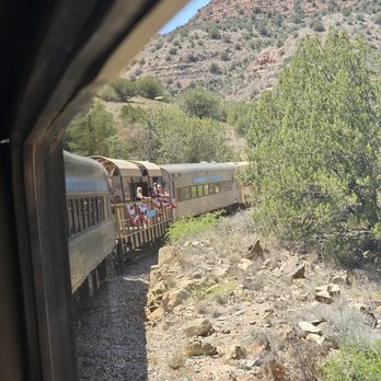 Verde Canyon Railroad - coming into a turn - Tours Near Me - Clarkdale, Arizona Verde Canyon Railroad - coming into a turn - Tours Near Me - Clarkdale, Arizona