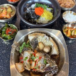Ganjang Gejang: Soy Marinated Raw Crab w/ roe rice ($45)