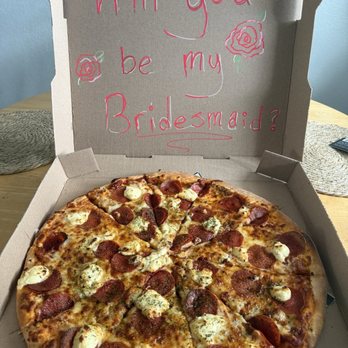 Li'l Nick's Pizza - My bridesmaid proposal that Mac so beautifully wrote!! Like the roses?! So cute - Italian Near Me - Wheat Ridge, Colorado