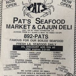 Pat's Seafood & Cajun Deli - Serving the northshore for 36 years