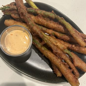 Allred Bites + Bar - Beer battered asparagus - Tapas/Small Plates Near Me - Newport, Oregon