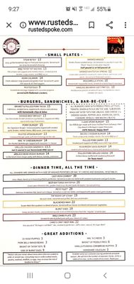 Menu photo 4 Rusted Spoke Brewing Mackinaw City, MI