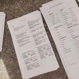Order forms for sandwiches and such Order forms for sandwiches and such