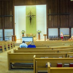St Mary's Catholic Church - Photograph taken on August 20, 2017 by John Huan Vu of the Diocese of San Jose during a visit to Corvallis, Oregon.