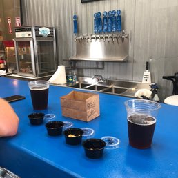 Enjoying some good brews... beer flavored pretzels  and Red Belly Irish Red Ale