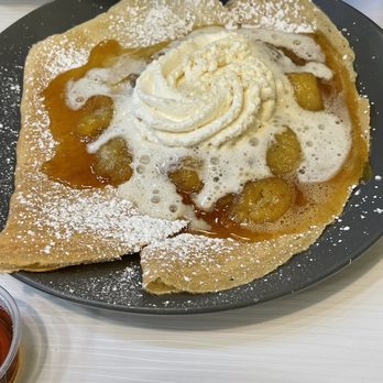 OUI Pancake N Eggs - Banana Flambré Crepe - American Near Me - Temecula, California OUI Pancake N Eggs - Banana Flambré Crepe - American Near Me - Temecula, California