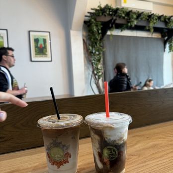 Phin Smith - Banana coffee (left), Coconut coffee (right) - Coffee & Tea Near Me - Garden Grove, California Phin Smith - Banana coffee (left), Coconut coffee (right) - Coffee & Tea Near Me - Garden Grove, California