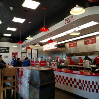 Five Guys - Interior of the restaurant - Burgers Near Me - Santa Fe, New Mexico
