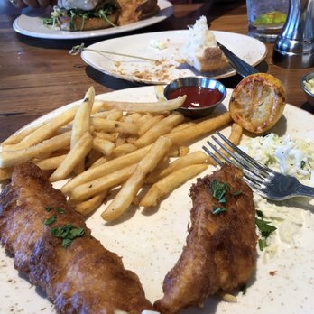 Bluewater Grill Seafood Restaurant & Market Carlsbad - Fish, fries, slaw is off to the side. - Seafood Near Me - Carlsbad, California
