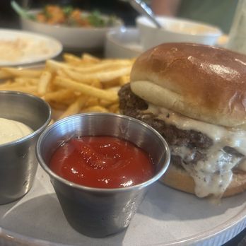 Nine Kitchen and Bar - Smash Burger , think super messy gooey Big Mac vibes, with grilled onions soo good - New American Near Me - Ferndale, Michigan