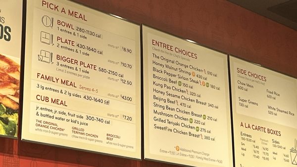 Menu photo 1 Panda Express Lake Stevens, WA