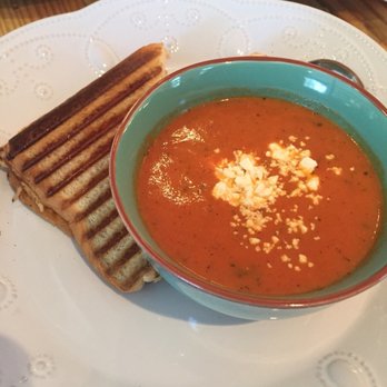 Honeydoux Cafe and Bakery - Turkey Bacon Swiss Melt with Tomato Basil Soup - Coffee & Tea Near Me - Destrehan, Louisiana