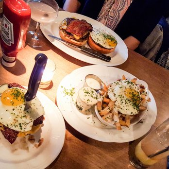 Au Cheval - Burger on hasbrown bun and fries - Bars Near Me - Chicago, Illinois