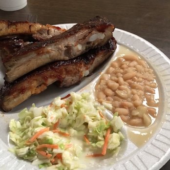 Hog Heaven - Rib plate with white beans and coleslaw! - Salad Near Me - Dyersburg, Tennessee