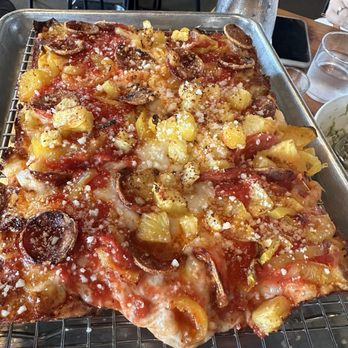 Emmy Squared Pizza - Germantown - you guys it's amazing - GF deep dish (almost) pizza pepperoni fresh pineapple and banana peppers.... it's so great! - Pizza Near Me - Nashville, Tennessee Emmy Squared Pizza - Germantown - you guys it's amazing - GF deep dish (almost) pizza pepperoni fresh pineapple and banana peppers.... it's so great! - Pizza Near Me - Nashville, Tennessee