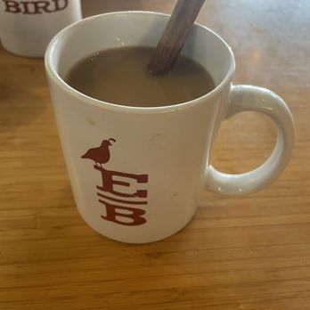 Early Bird - Mexican coffee with a cinnamon stick.... Perfecto! - New American Near Me - Fullerton, California Early Bird - Mexican coffee with a cinnamon stick.... Perfecto! - New American Near Me - Fullerton, California