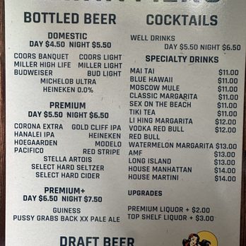 Arnold's Beach Bar & Grill - Menu - Dive Bars Near Me - Honolulu, Hawaii
