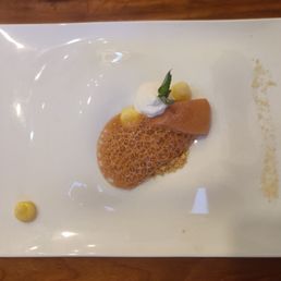 Dessert with peach