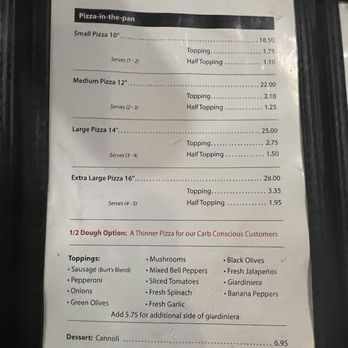 Burt's Place - Menu - Pizza Near Me - Morton Grove, Illinois
