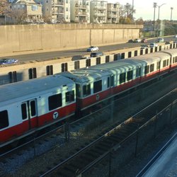 Savin Hill MBTA Station - Savin Hill MBTA Station, one of the Braintree trains on the other tracks