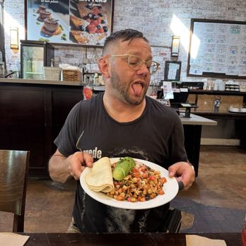 Blu Jam Café - Huevos Rancheros to die for. SO good your grandma might have made it; if you're Mexican and lucky. - New American Near Me - Los Angeles, California