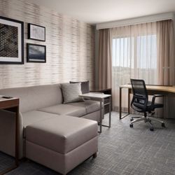 Large work and living area for extended hotel stays with the comforts of home in Austin Town Lake.