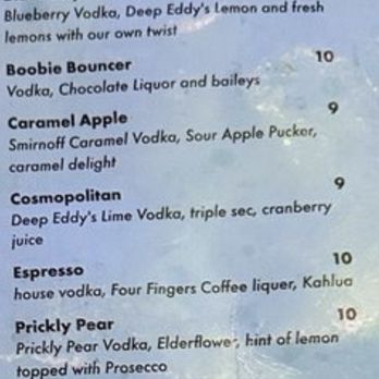 The Stable - Loving this martini list - Bars Near Me - Pendleton, Indiana