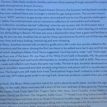Airport Grocery - restaurant story, p.2 - American Near Me - Cleveland, Mississippi Airport Grocery - restaurant story, p.2 - American Near Me - Cleveland, Mississippi