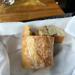 Fresh bread with garlic butter
