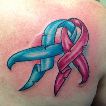 Emerald Tattoo And Piercing - Modesto - Breast Cancer and Poly Cystic Disease ribbons. Love my new tattoo! - Piercing Near Me - Modesto, California Emerald Tattoo And Piercing - Modesto - Breast Cancer and Poly Cystic Disease ribbons. Love my new tattoo! - Piercing Near Me - Modesto, California