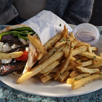 Athena Grill - Portobello mushroom wrap with garlic fries - Greek Near Me - Santa Clara, California Athena Grill - Portobello mushroom wrap with garlic fries - Greek Near Me - Santa Clara, California