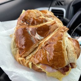 a ham and cheese sandwich
